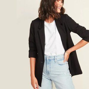 OLD NAVY Ponte Knit Boyfriend Blazer, Size PM